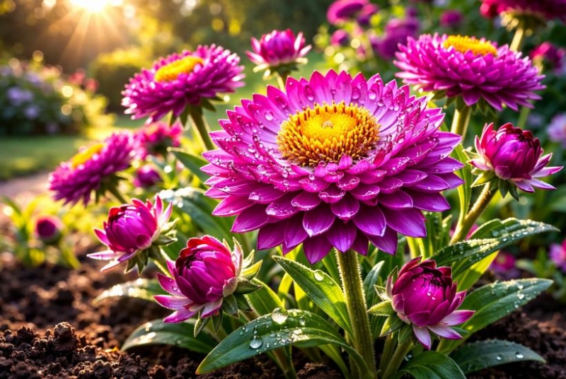 Пурпурное пламя на грядке: растение, которое цветёт до морозов и не просит ухода